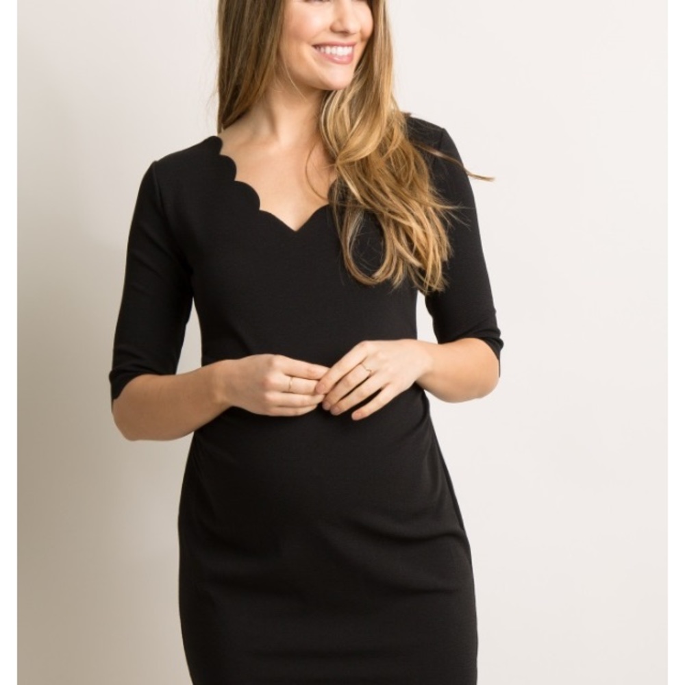 💰⬇️ PinkBlush Maternity scalloped neckline dress